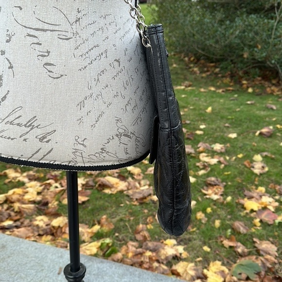 coach Poppy Quilted Black Leather Slim Tote - Picture 6 of 16